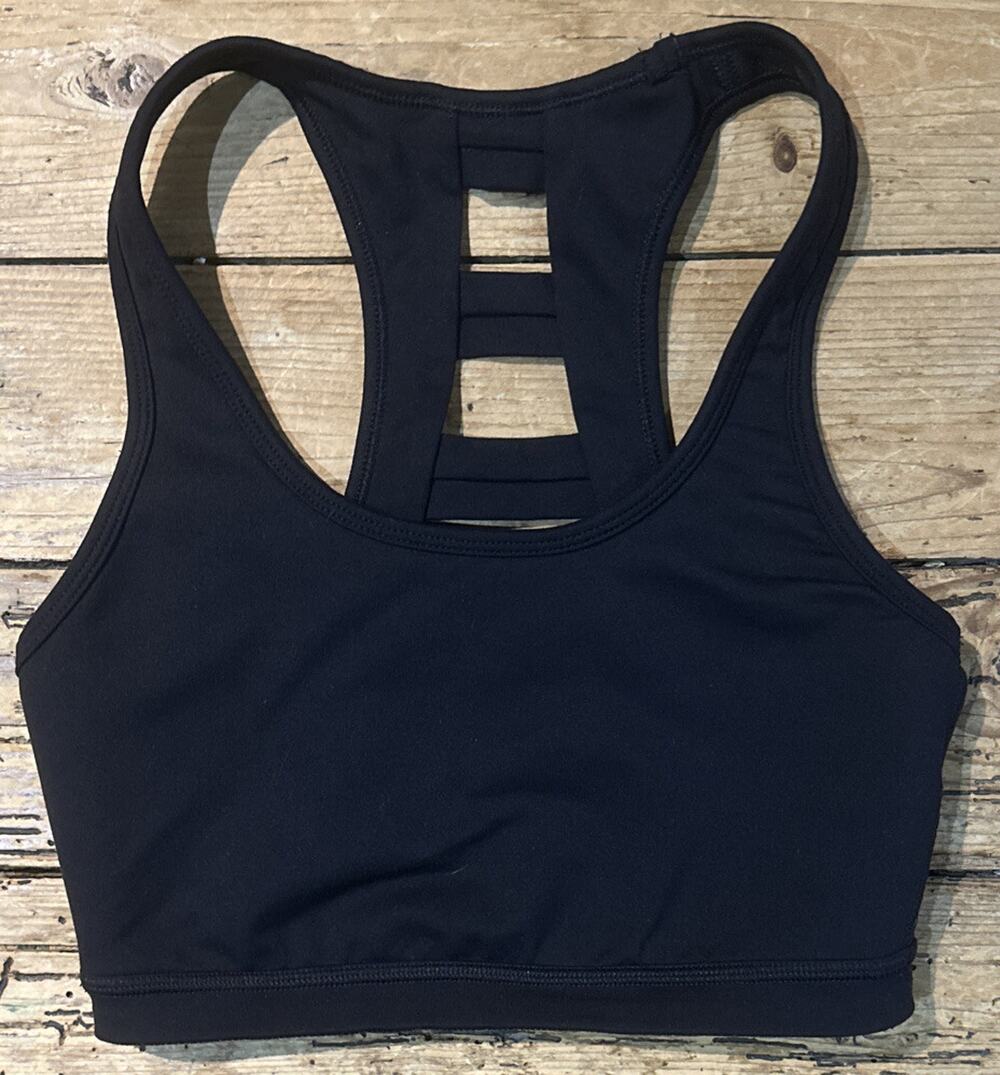 EXP Core Performance Women’s Black Racerback Sports Bra Size XS NWOT